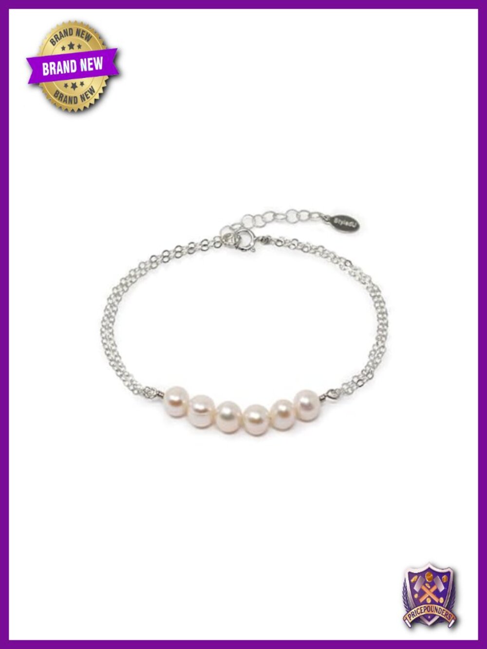 Milestone Birthday Pearl Bracelet Sterling Silver Gift for Her